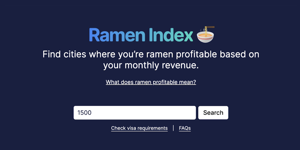 The Ramen Index