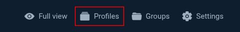 Profiles button