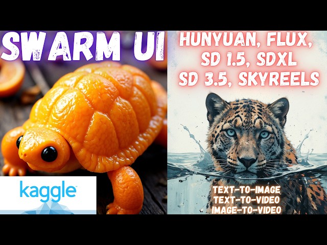 SwarmUI free Kaggle Account Notebook Full Tutorial - SD 1.5, SDXL, SD 3.5, FLUX, Hunyuan, SkyReels
