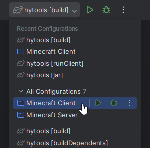 Intellij MC Run Config