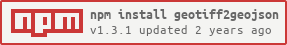 geotiff2geojson on NPM