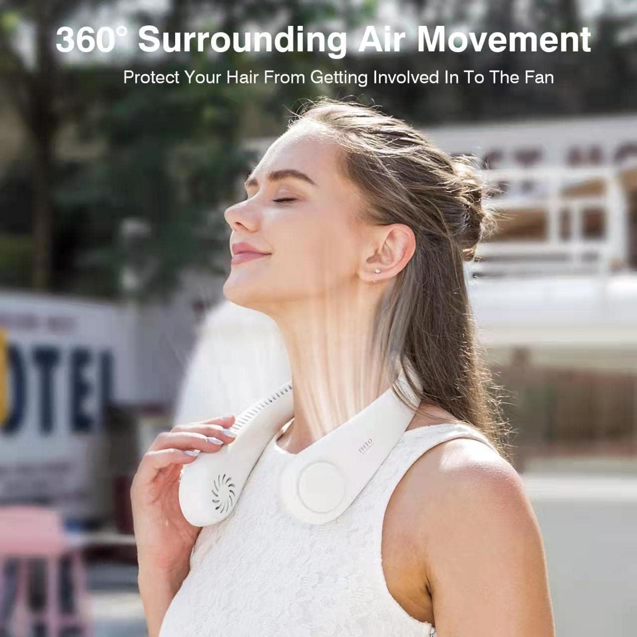 Vastromtoy Portable Hanging Bladeless Neck Fan Rechargeable Battery  Operated with 3 Wind Speeds | Hands-Free Personal Cooling Fan for Travel,  Office & Outdoor Use (White) : Amazon.in: Home & Kitchen