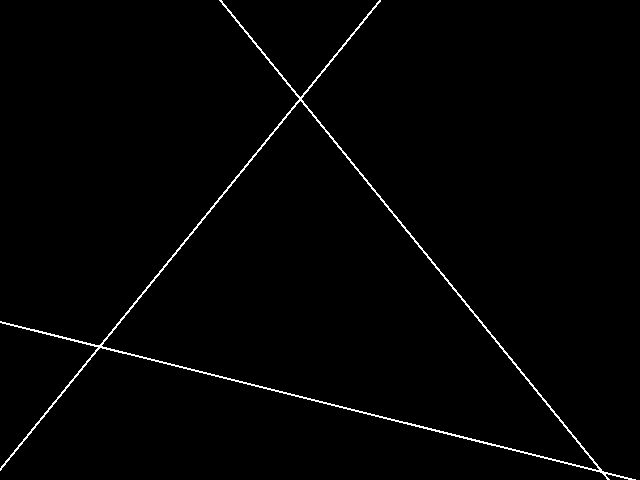 Figure 5: Edge detection of the original image by Hough transform.