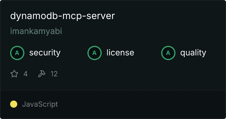 DynamoDB Server MCP server
