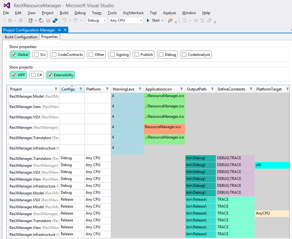 Project Properties