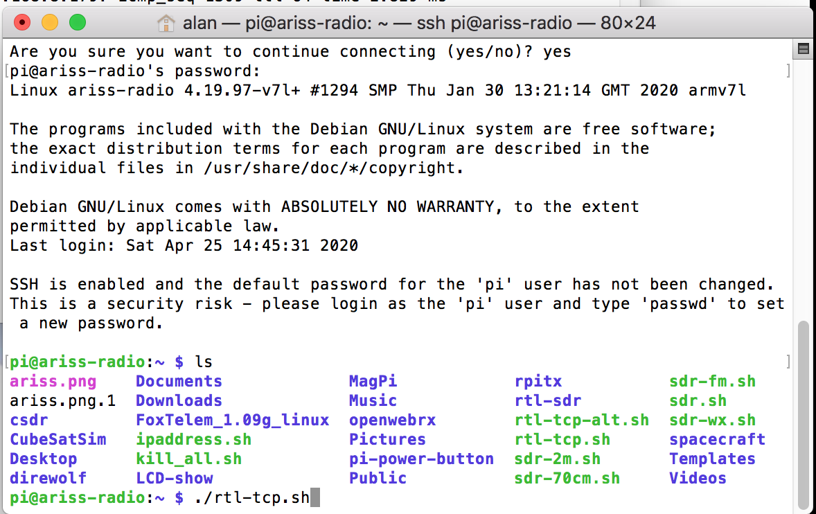 RTL-TCP using SSH