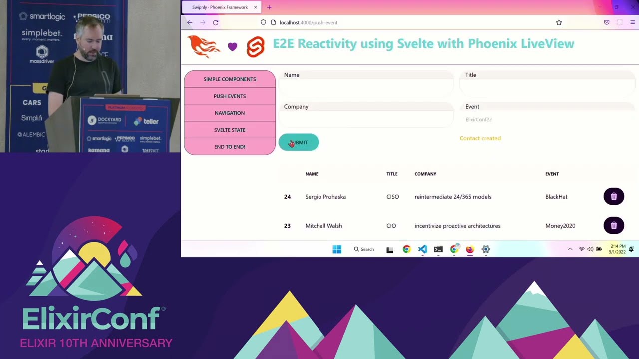 ElixirConf 2022 - using Svelte with Phoenix LiveView