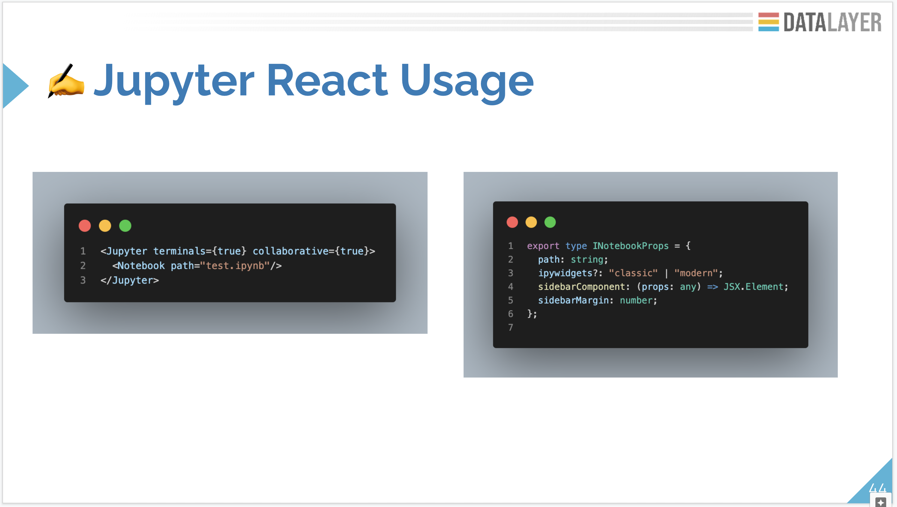 Jupyter React Snipppet