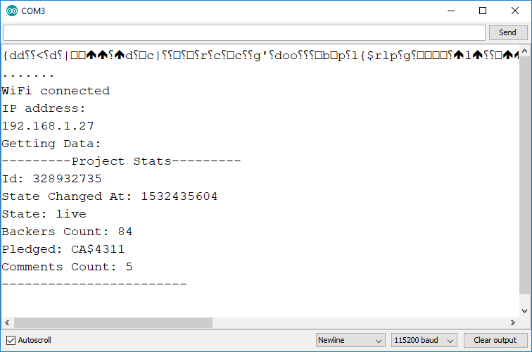 GitHub - witnessmenow/arduino-kickstarter-stats: An arduino library for ...
