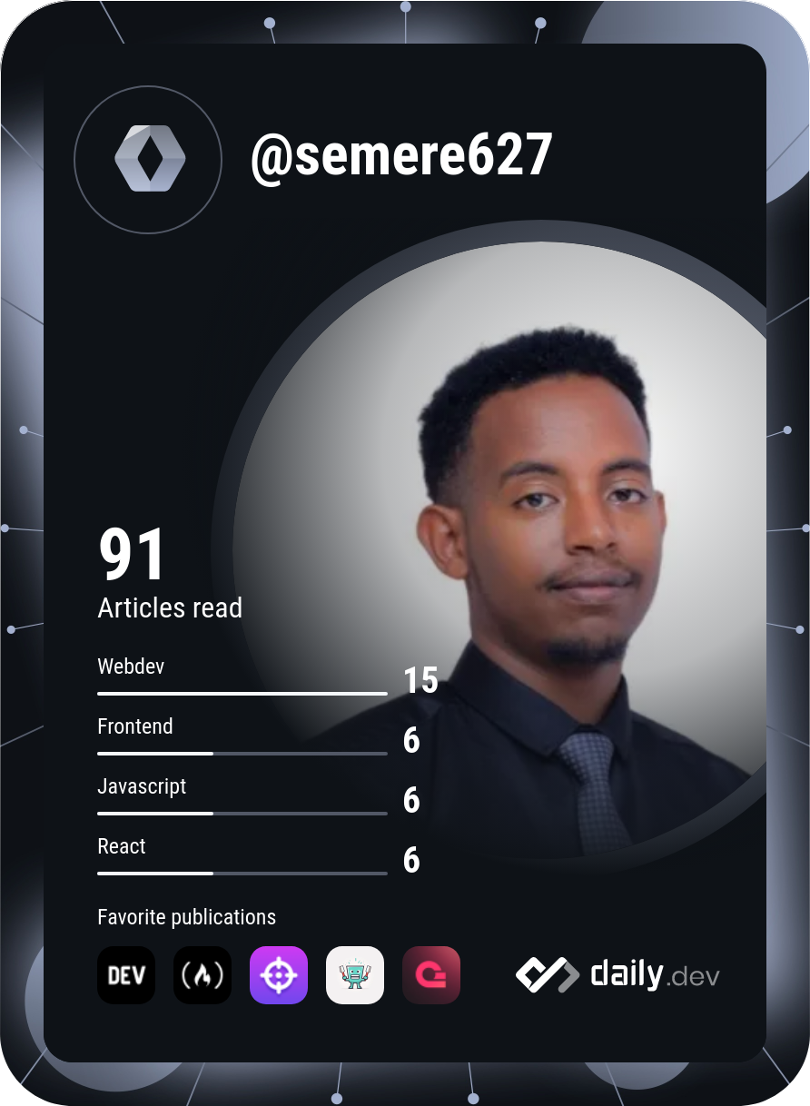 Semere Talegngeta's Dev Card