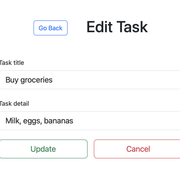 Task edit page