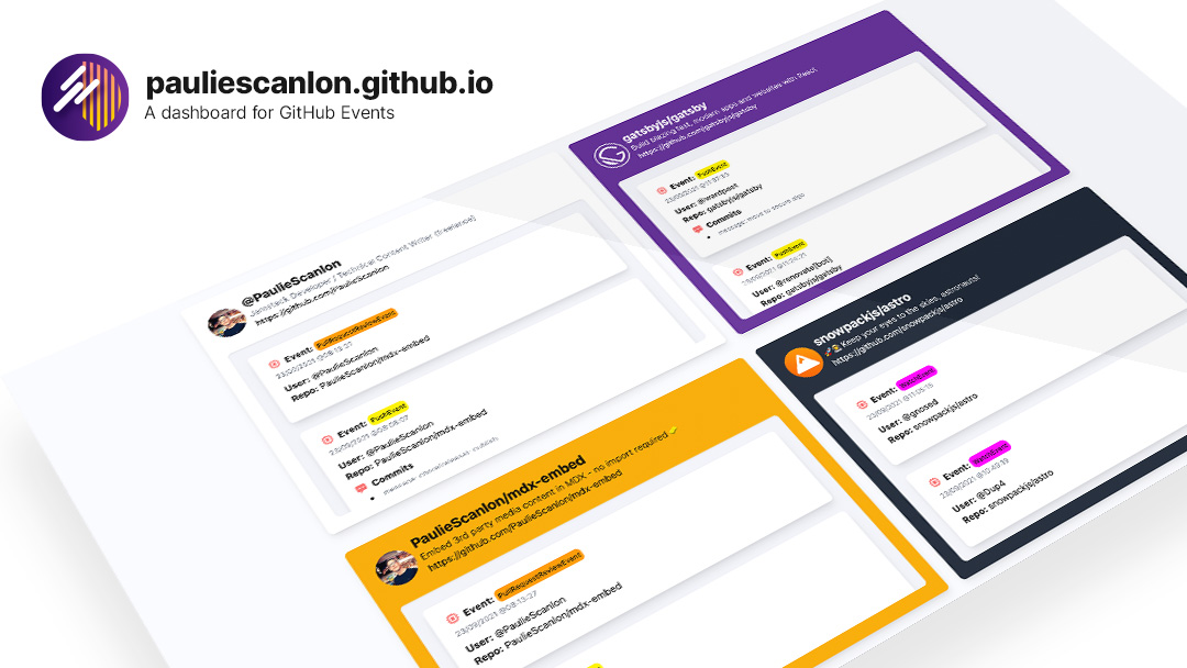 A dashboard for GitHub Events