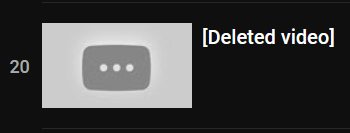 Playlist deleted