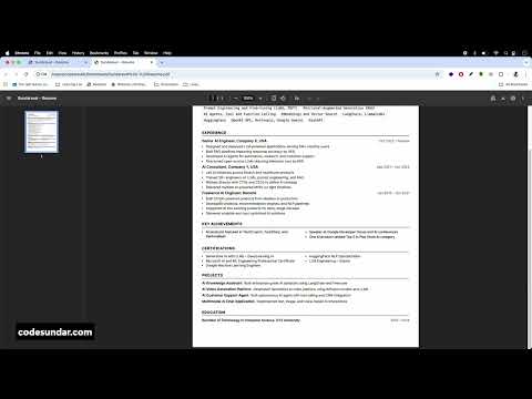 GitHub - codesundar/ai-resume-builder: AI Resume Builder · GitHub