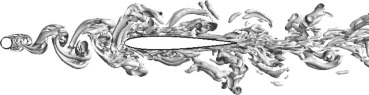 Span-wise vorticity contour