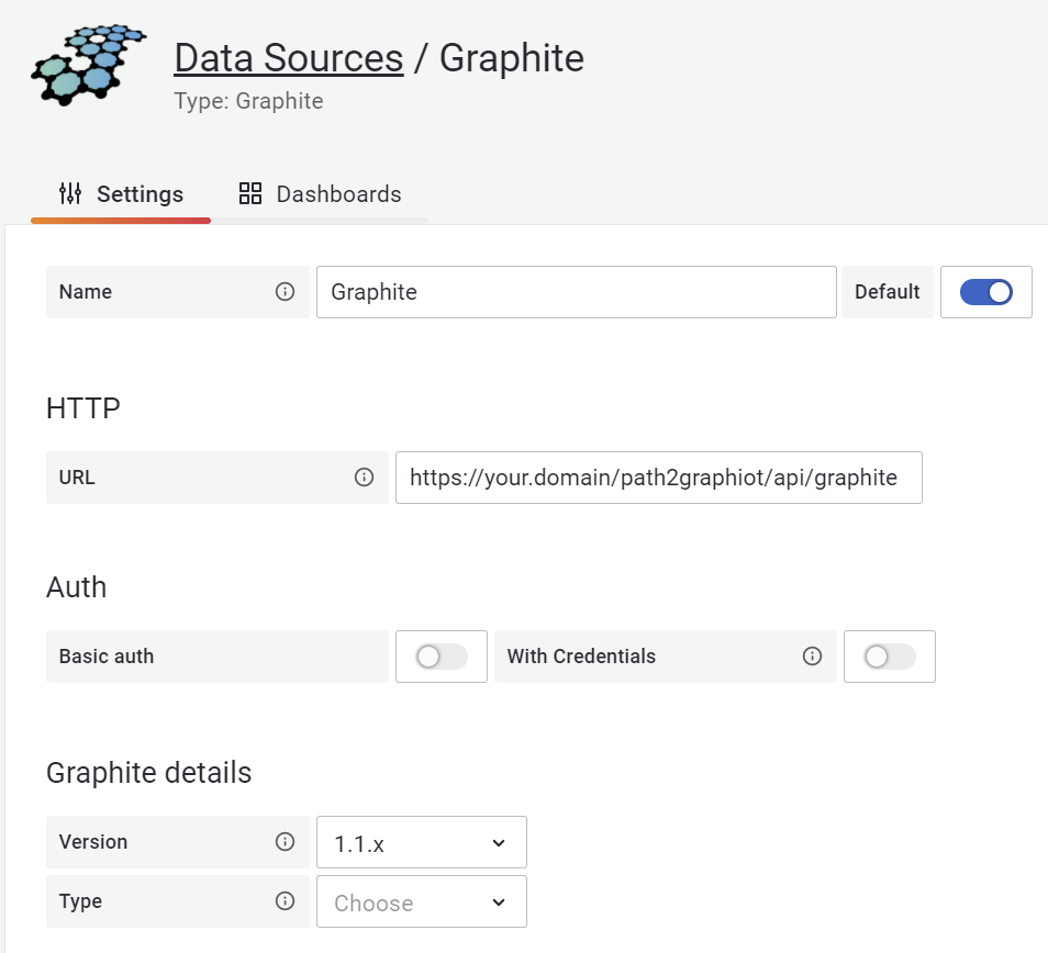 Grafana JSON datasource screenshot