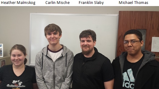 Carlin Mische, Franklin Slaby, Michael Thomas, Heather Malmskog