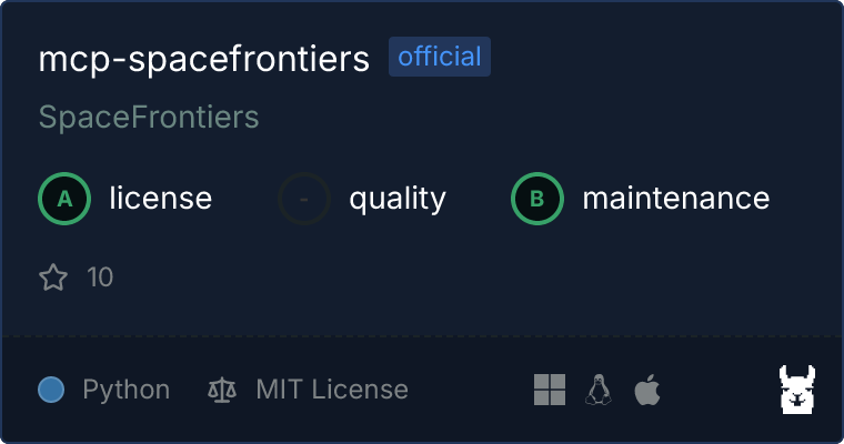 Space Frontiers MCP