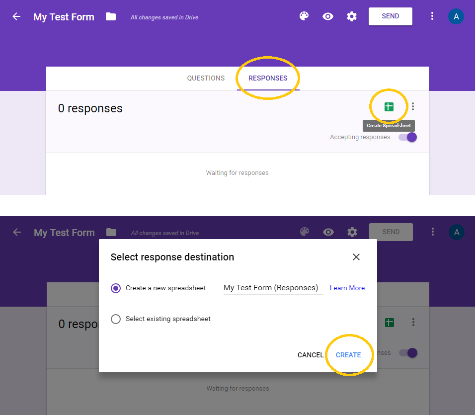 Connect a spreadsheet