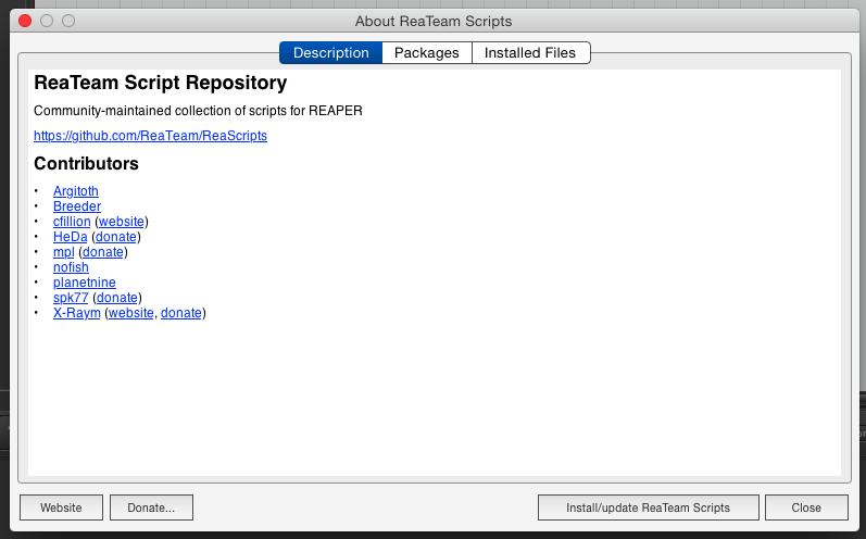 About ReaTeam ReaScripts Repository