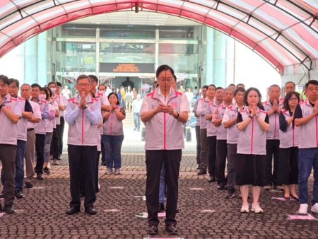 桃园市长张善政16日下午于市府，出席“113年中元节普渡祭祀典礼”。