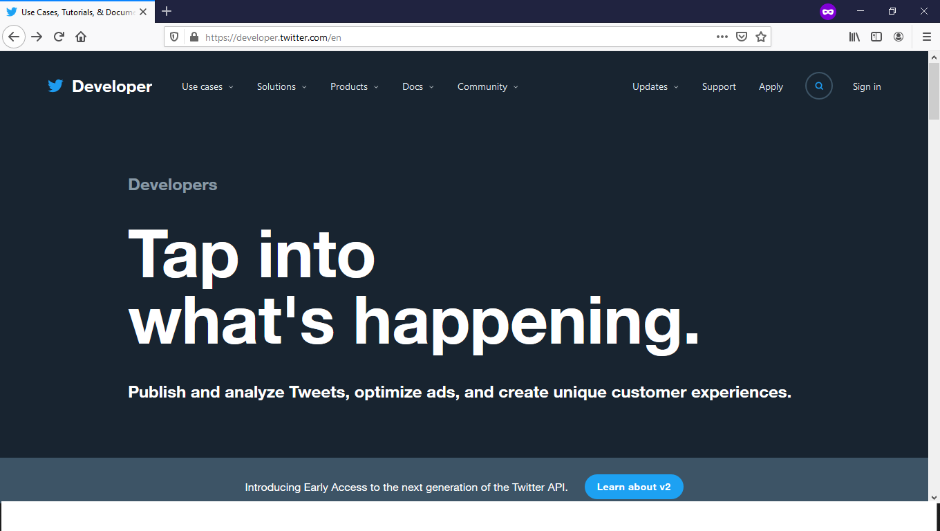 Step1-TwitterDevelopersPage