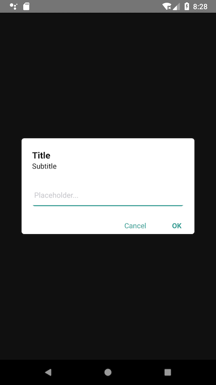 React Native Dialog Input Android