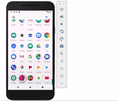 Animação com a Android Autosizing API em uso