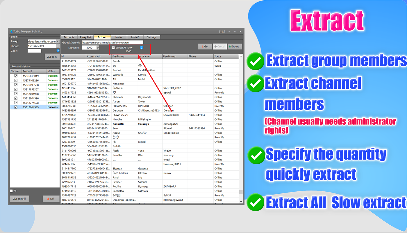 Turbo Telegram Bulk Ultra Bulk extract group|channel