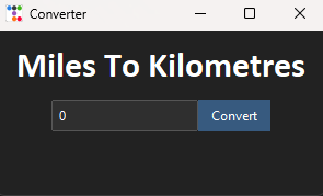 Miles to Kilometers Converter