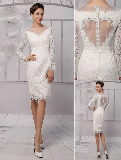milanoo-com-simple-short-wedding-dress-2024-long-sleeve-illusion-neckline-keyhole-knee-length-sheath-1