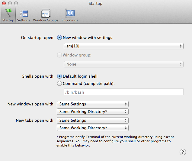 To install - Set new windows to open with the 'smj10j' profile in Terminal