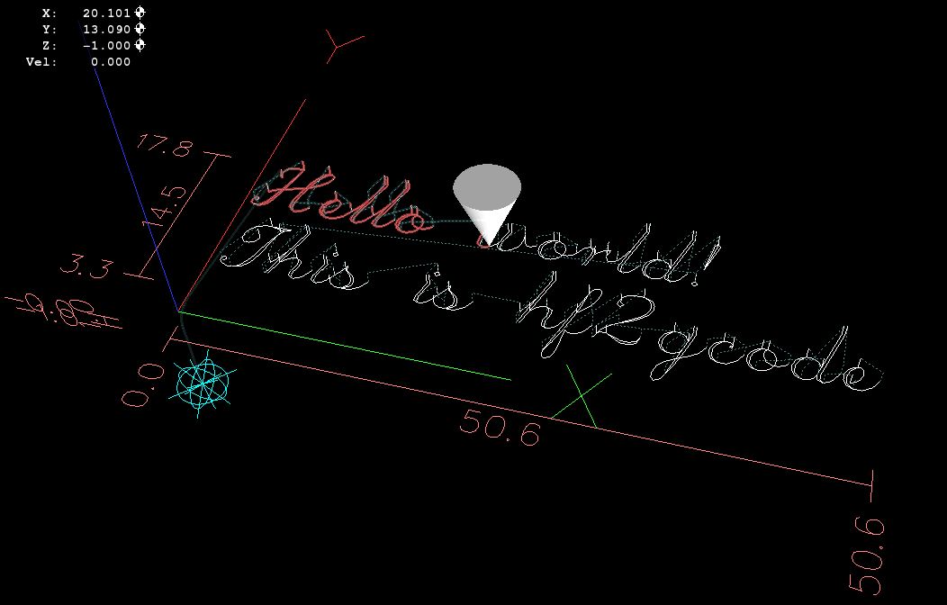 demo_hello_world.ngc in LinuxCNC