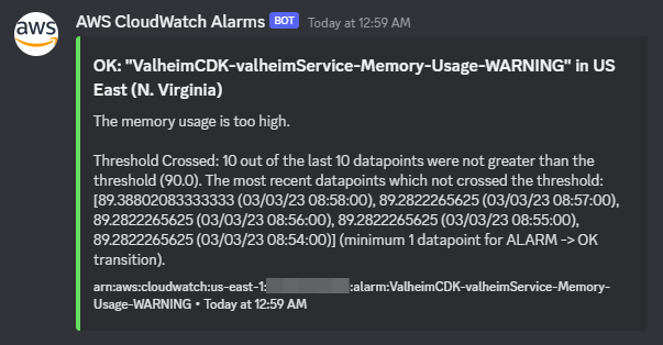 Discord notification screenshot