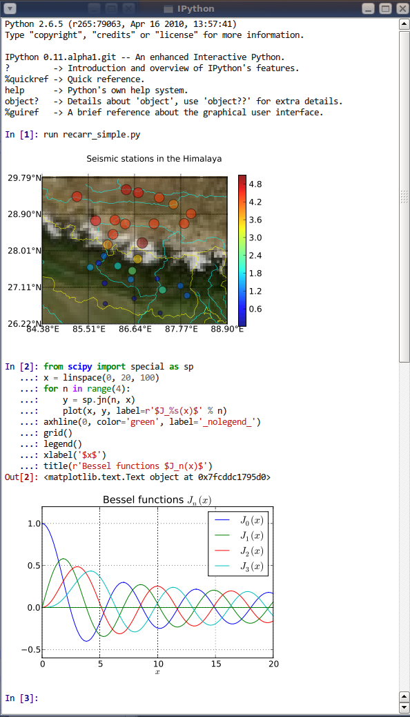 Example IPython QT Console