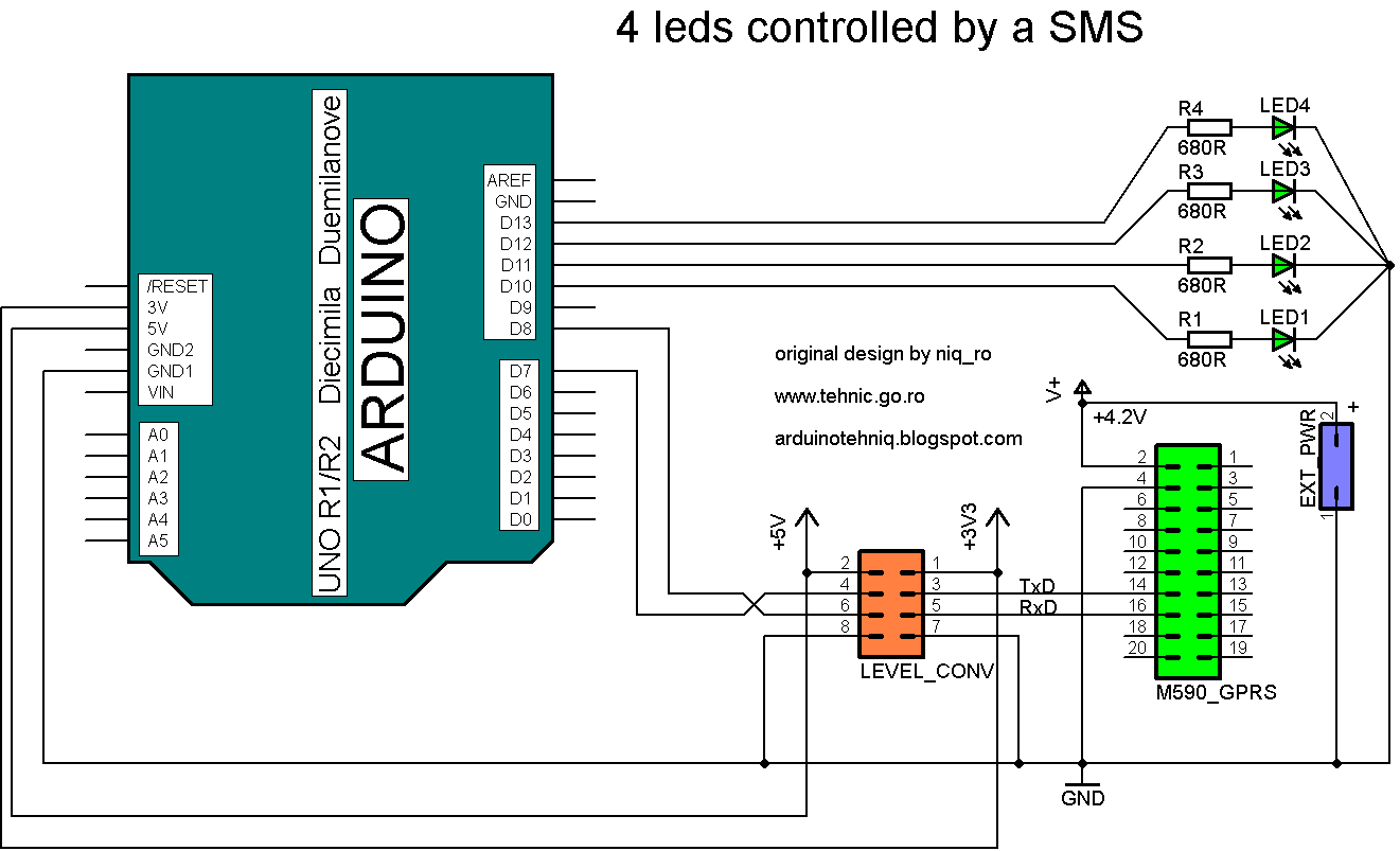 schematic with Arduino Uno