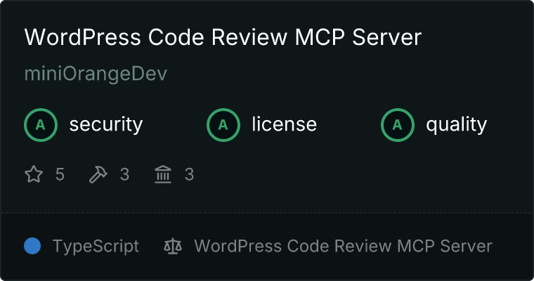 WordPress Code Review Server MCP server