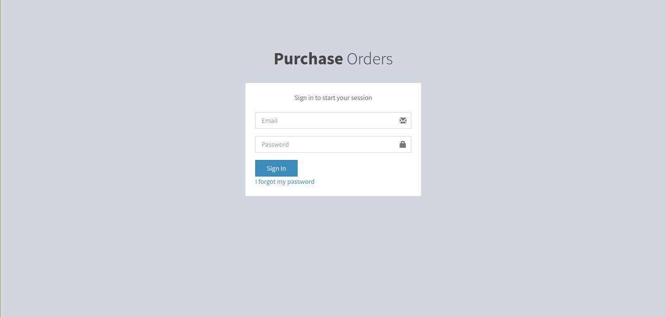 login purchase orders