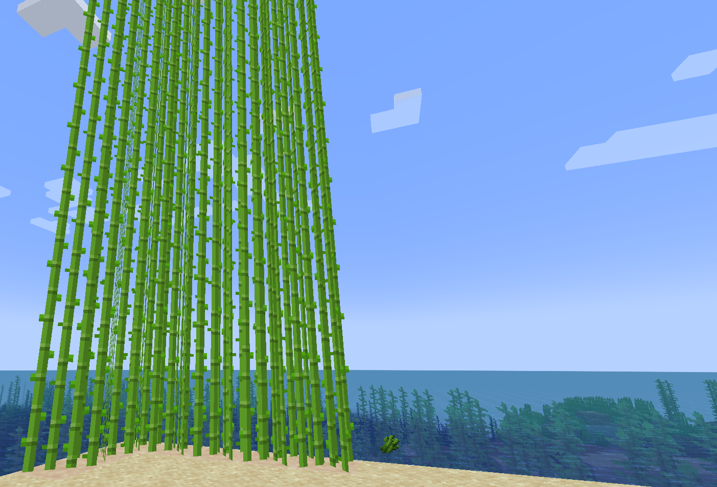 Screenshot of sugar cane growing on quicksnad