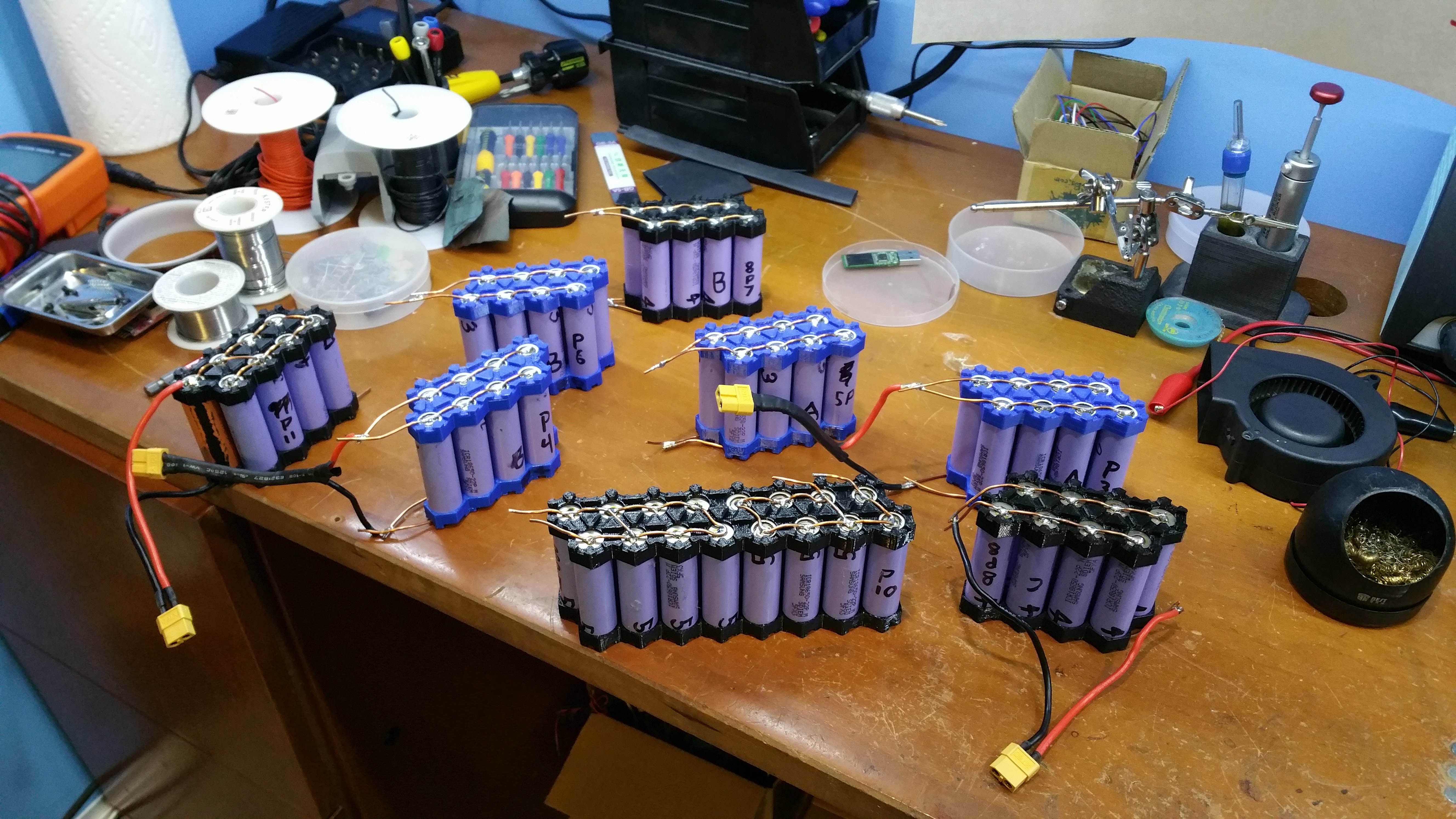 EBike battery pieces