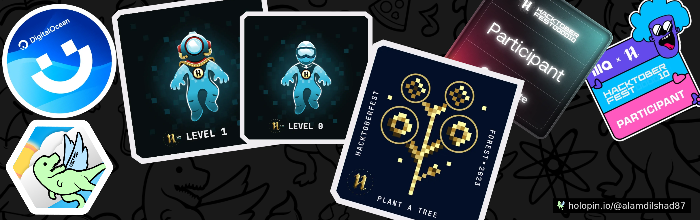 An image of @alamdilshad87's Holopin badges, which is a link to view their full Holopin profile
