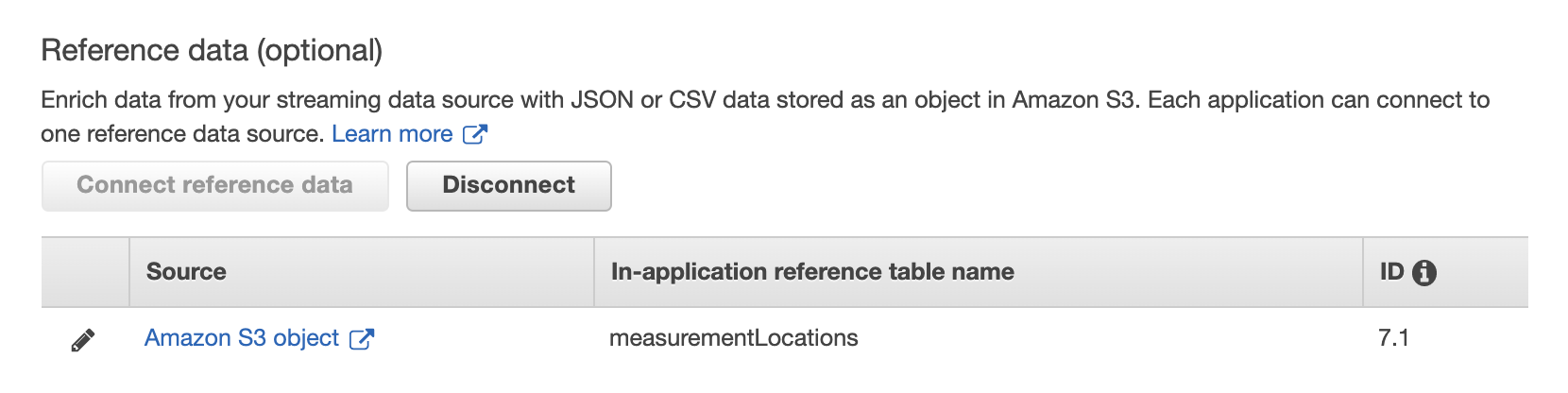 kinesis data analytics using reference data