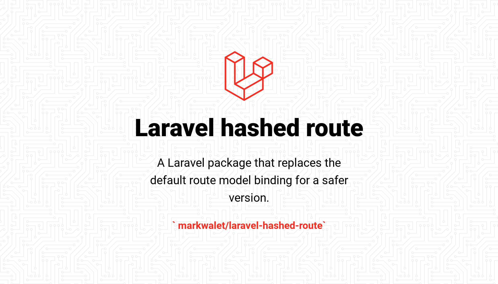 Laravel hashed route