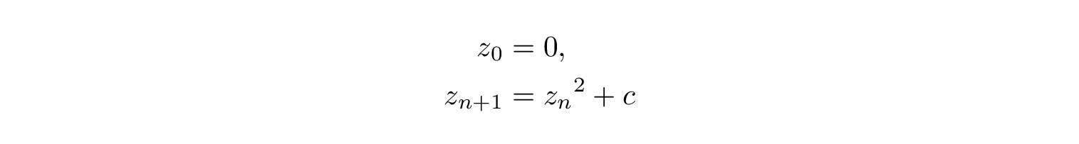 Mandelbrot set mathematical definition