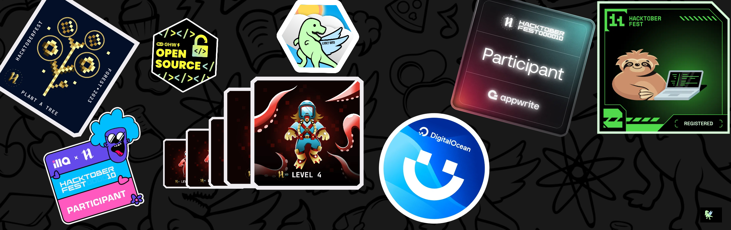 An image of @gamandeepsingh's Holopin badges, which is a link to view their full Holopin profile