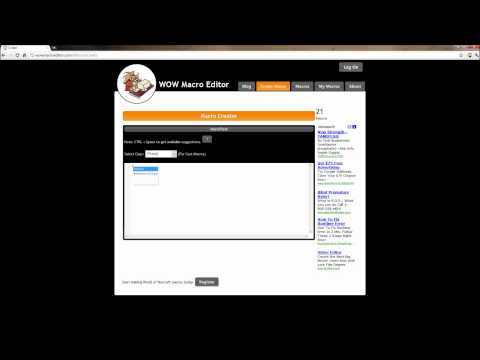 Wow Macro Editor Tutorial Video