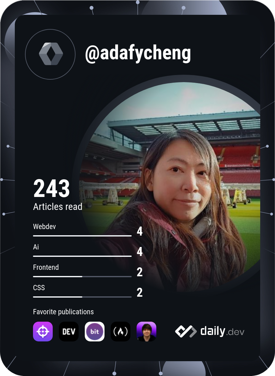 Ada Cheng's Dev Card