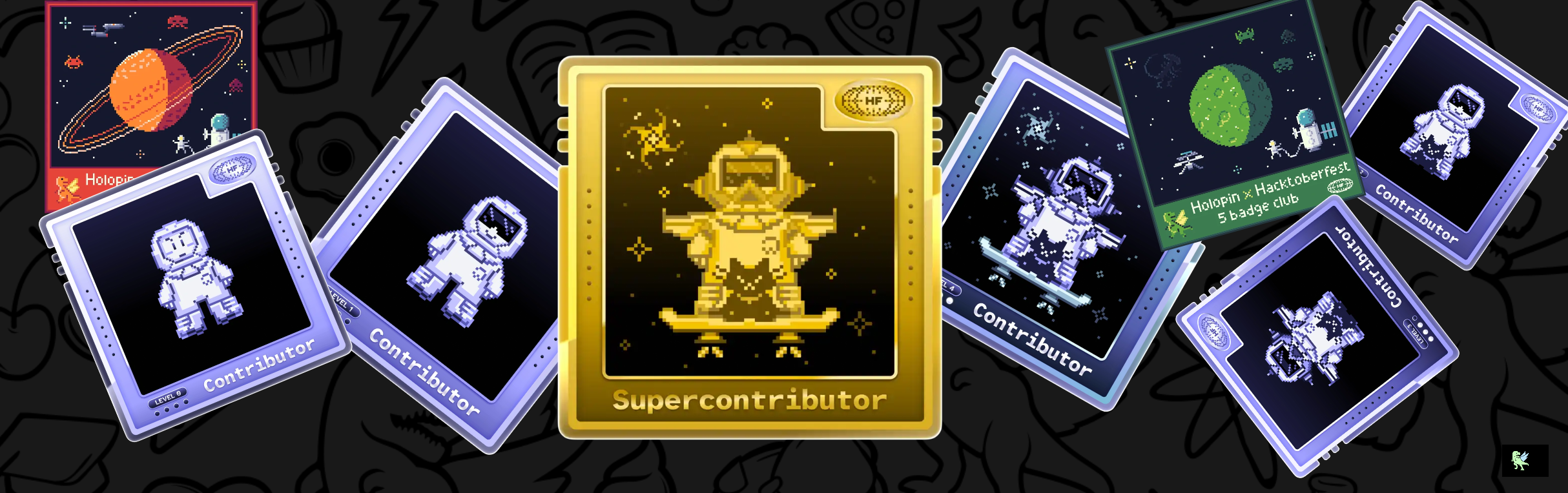 An image of @monu808's Holopin badges, which is a link to view their full Holopin profile