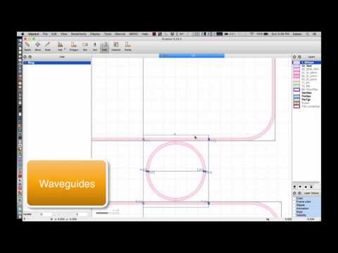 Layout and simulation of a ring resonator circuit