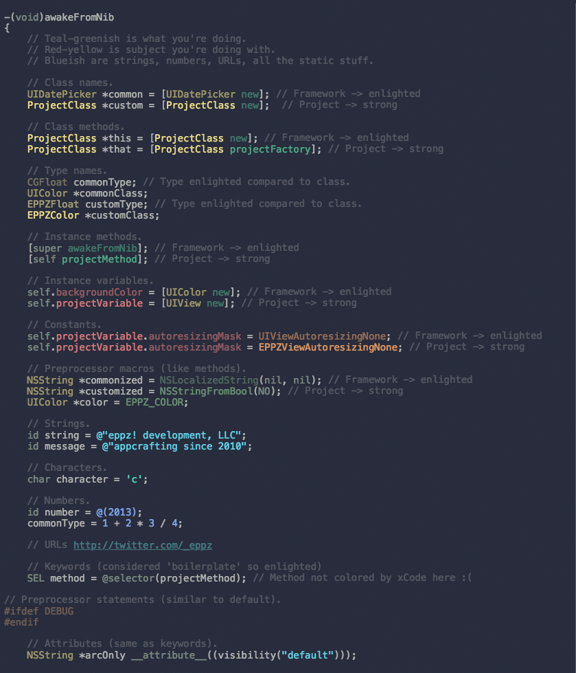 eppz! xCode color scheme preview